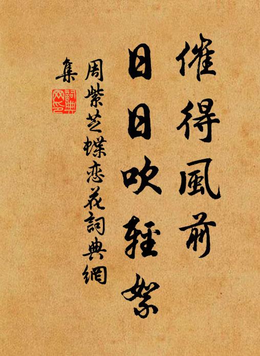 周紫芝催得风前，日日吹轻絮书法作品欣赏