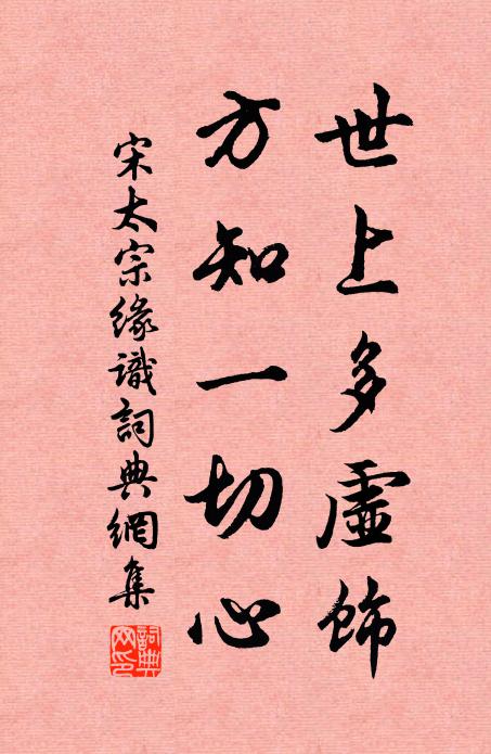 宋太宗世上多虚饰，方知一切心书法作品欣赏