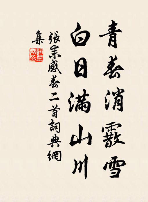 张耒青春消霰雪，白日满山川书法作品欣赏