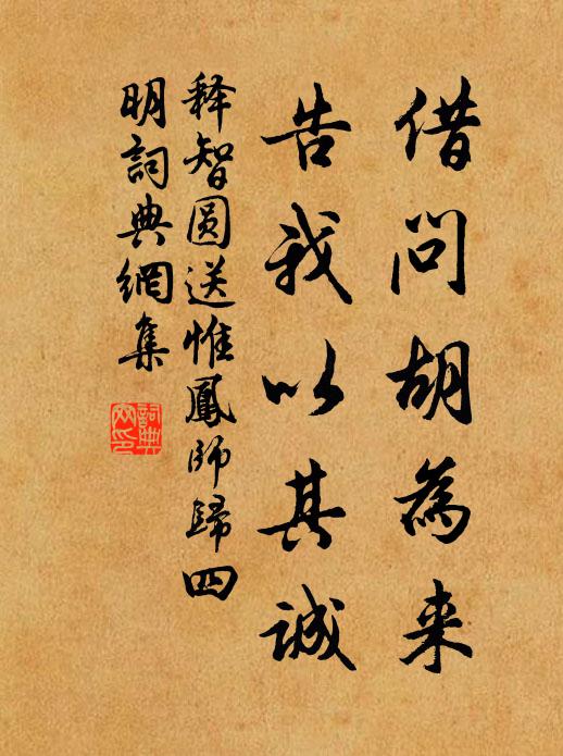 释智圆借问胡为来，告我以其诚书法作品欣赏