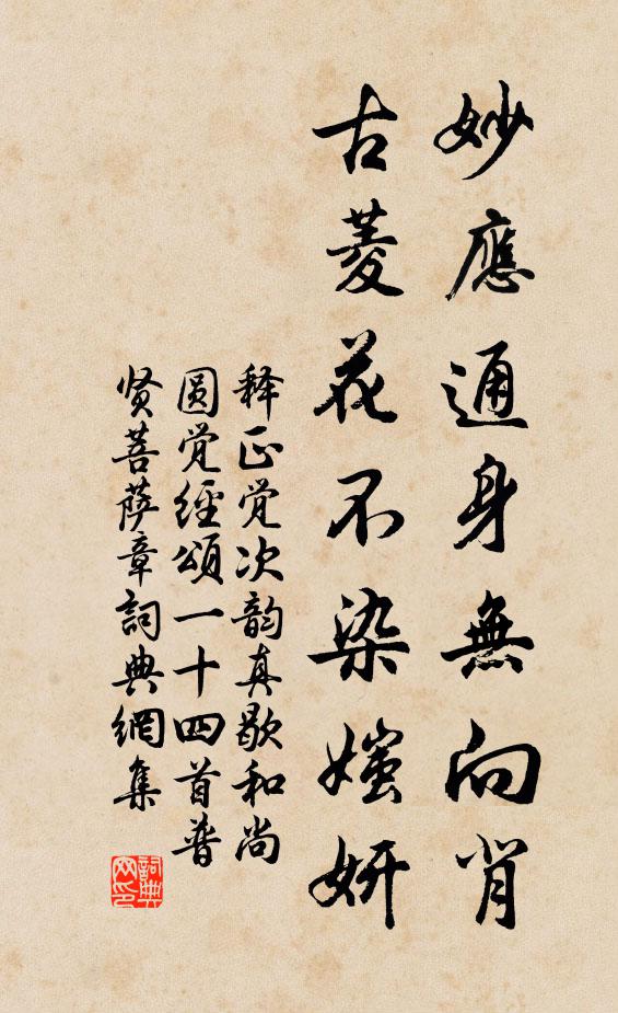 释正觉妙应通身无向背，古菱花不染媸妍书法作品欣赏