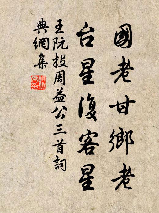 王阮国老甘乡老，台星复客星书法作品欣赏