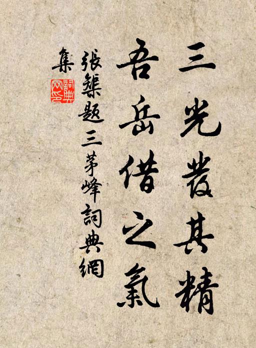 张榘三光发其精，吾岳借之气书法作品欣赏