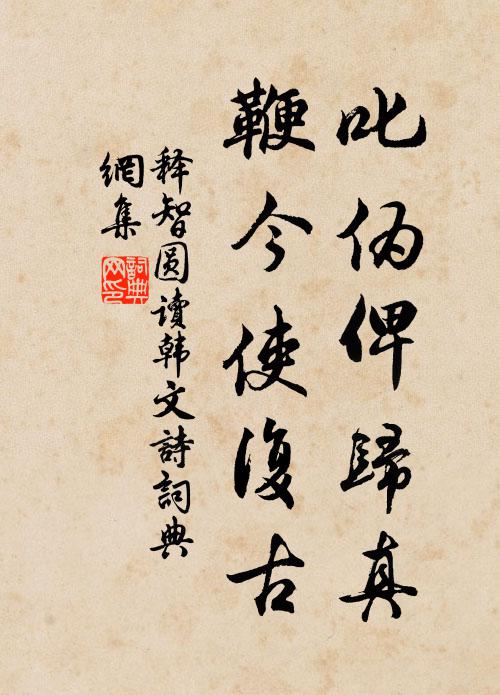 释智圆叱伪俾归真，鞭今使复古书法作品欣赏
