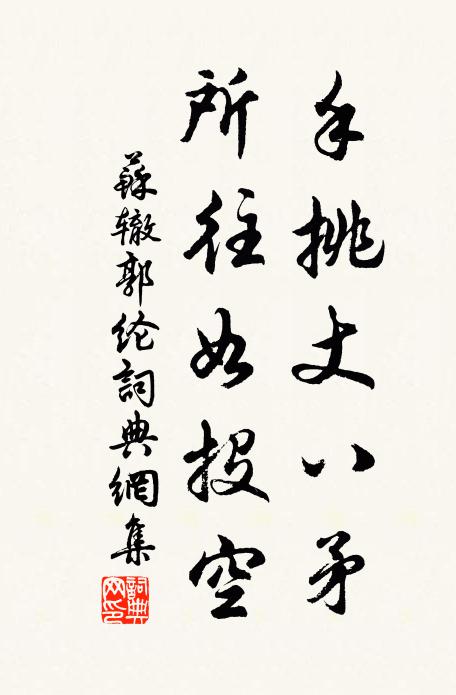 苏辙手挑丈八矛,所往如投空书法作品欣赏