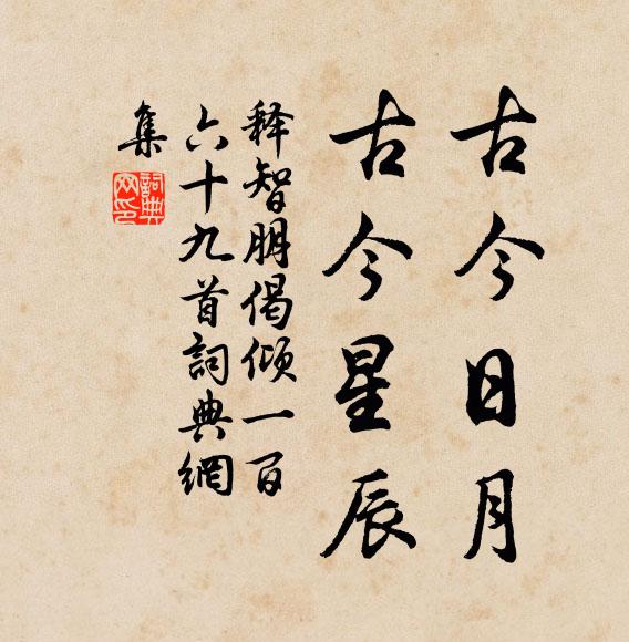释智朋古今日月，古今星辰书法作品欣赏