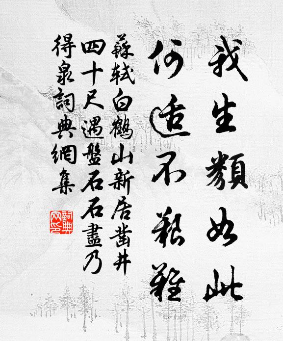 苏轼我生类如此，何适不艰难书法作品欣赏