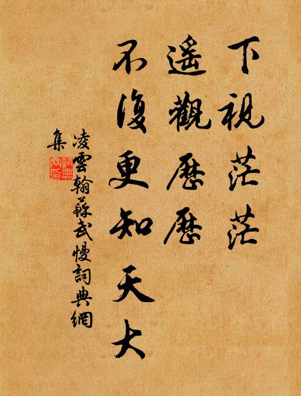 凌云翰下视茫茫，遥观历历，不复更知天大书法作品欣赏