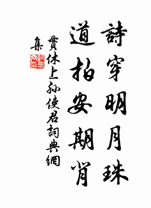 贯休诗穿明月珠,道拍安期背书法作品欣赏
