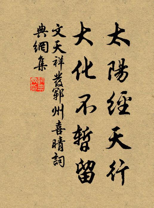 文天祥太阳经天行，大化不暂留书法作品欣赏