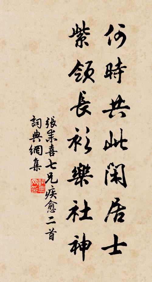 张耒何时共此闲居士，紫领长衫乐社神书法作品欣赏