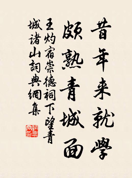 王灼昔年来就学，颇熟青城面书法作品欣赏