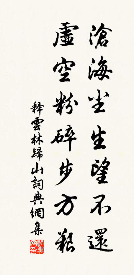 释云林沧海尘生望不还，虚空粉碎步方艰书法作品欣赏