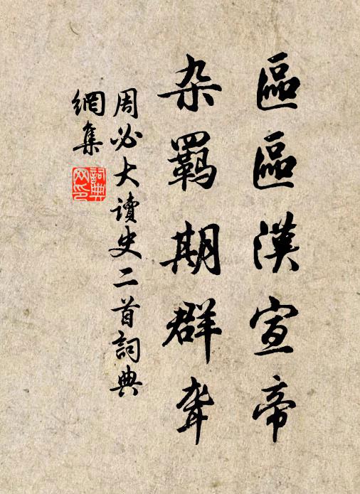 周必大区区汉宣帝，杂羁期群聋书法作品欣赏