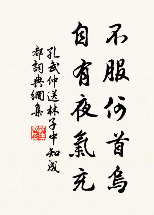 孔武仲不服何首乌，自有夜气充书法作品欣赏