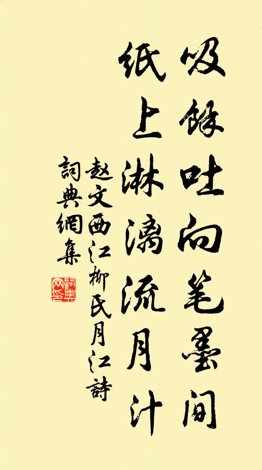 赵文吸馀吐向笔墨间，纸上淋漓流月汁书法作品欣赏