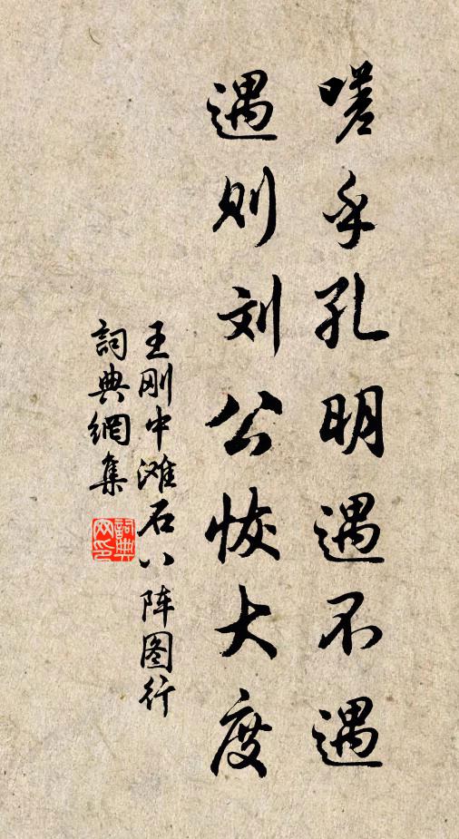 王刚中嗟乎孔明遇不遇，遇则刘公恢大度书法作品欣赏