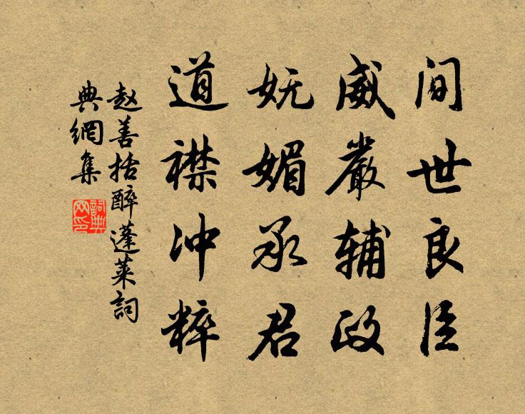 赵善括间世良臣，威严辅政，妩媚承君，道襟冲粹书法作品欣赏