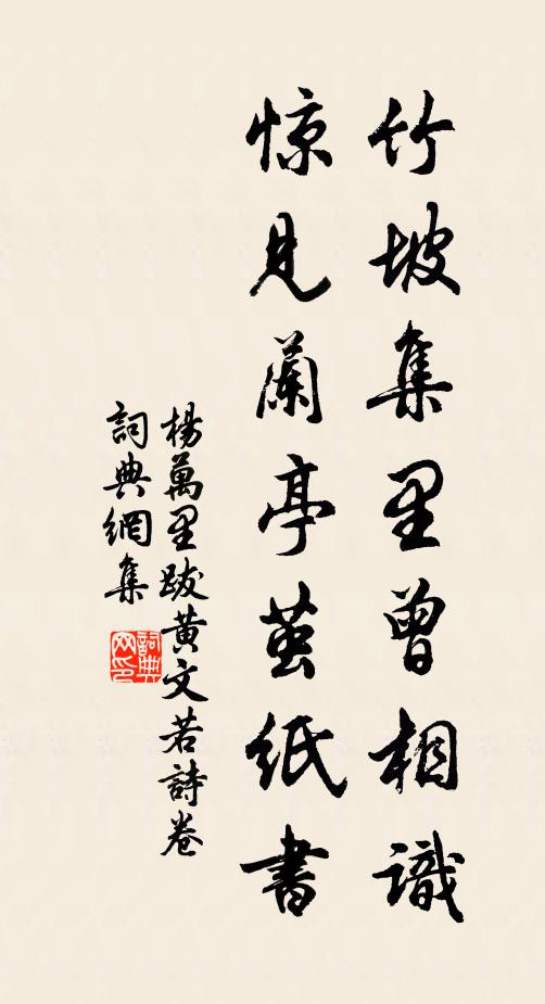 杨万里竹坡集里曾相识，惊见兰亭茧纸书书法作品欣赏