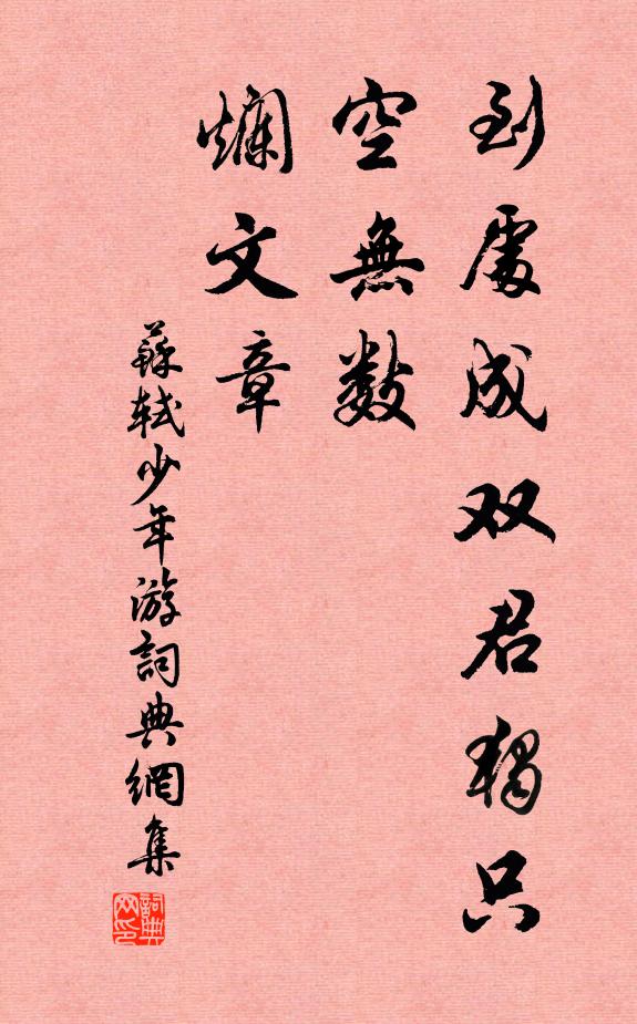 苏轼到处成双君独只，空无数、烂文章书法作品欣赏