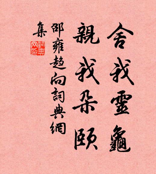 邵雍舍我灵龟，亲我朵颐书法作品欣赏