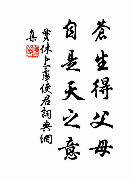 贯休苍生得父母,自是天之意书法作品欣赏