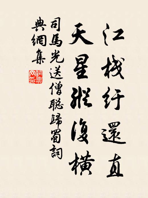 司马光江栈纡还直，天星纵复横书法作品欣赏