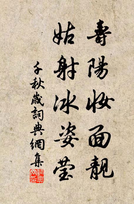 佚名寿阳妆面靓，姑射冰姿莹书法作品欣赏