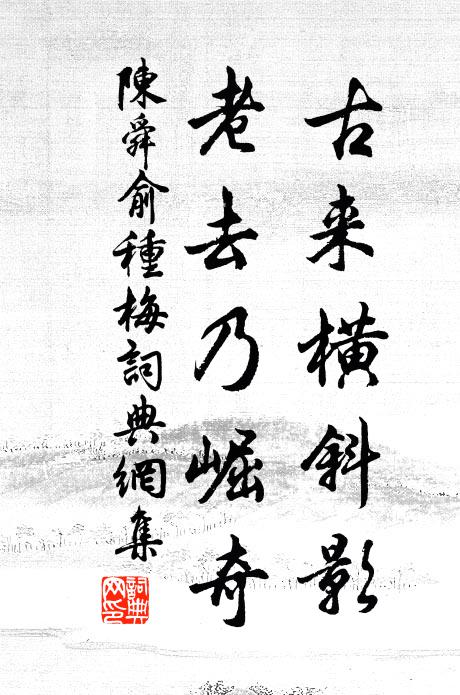 陈舜俞古来横斜影，老去乃崛奇书法作品欣赏