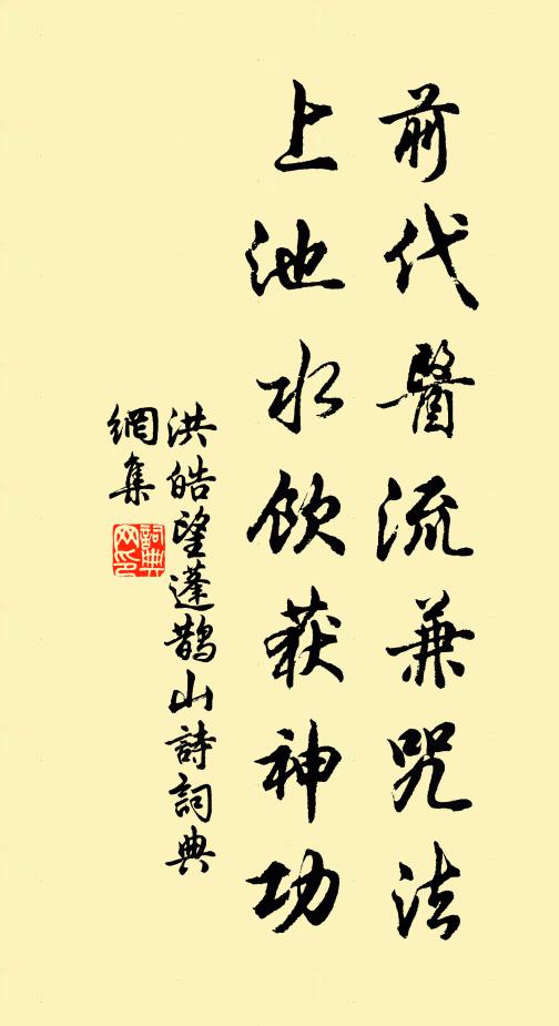 洪皓前代医流兼咒法，上池水饮获神功书法作品欣赏