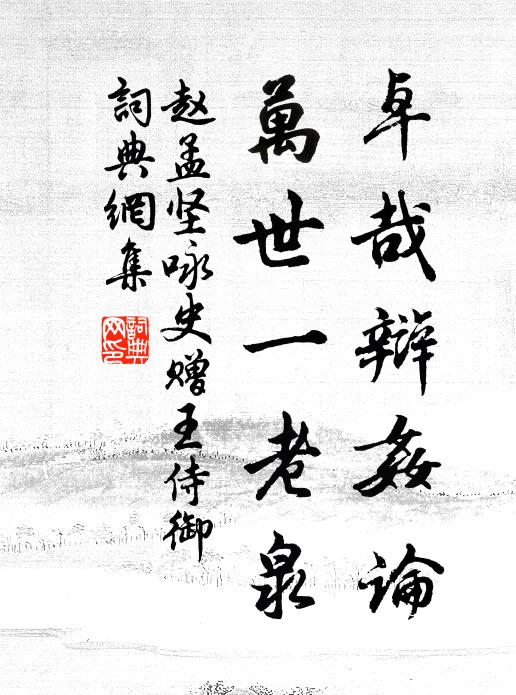 赵孟坚卓哉辩奸论，万世一老泉书法作品欣赏