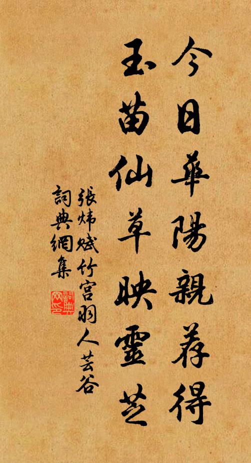 张炜今日华阳亲荐得，玉苗仙草映灵芝书法作品欣赏
