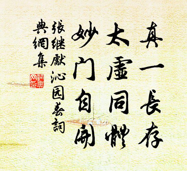 张继先真一长存，太虚同体，妙门自开书法作品欣赏