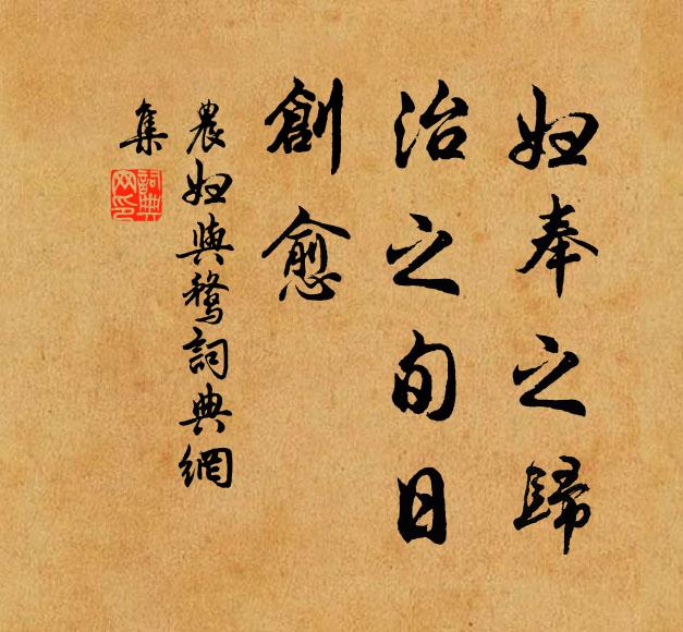 佚名妇奉之归，治之旬日，创愈书法作品欣赏