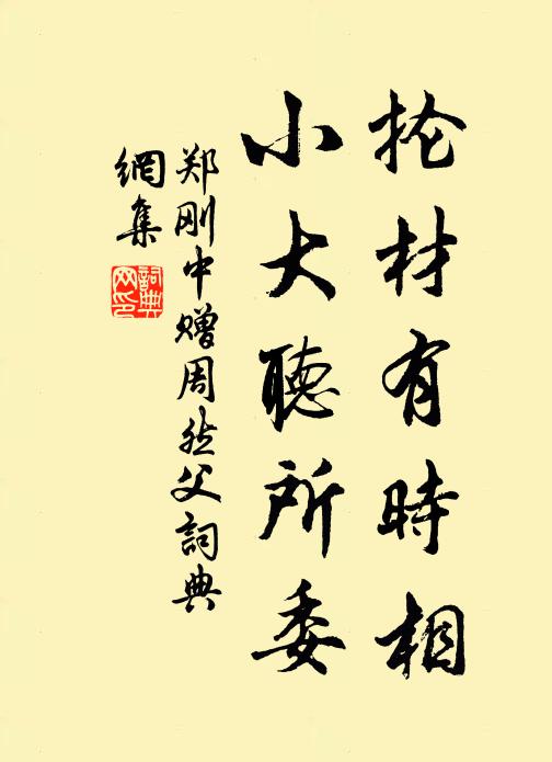 郑刚中抡材有时相，小大听所委书法作品欣赏
