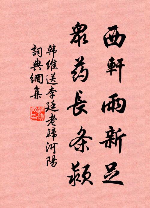 韩维西轩雨新足，众药长条颍书法作品欣赏