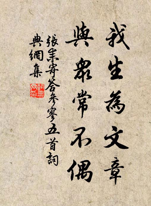 张耒我生为文章，与众常不偶书法作品欣赏