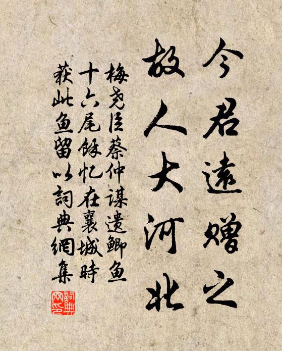 梅尧臣今君远赠之，故人大河北书法作品欣赏