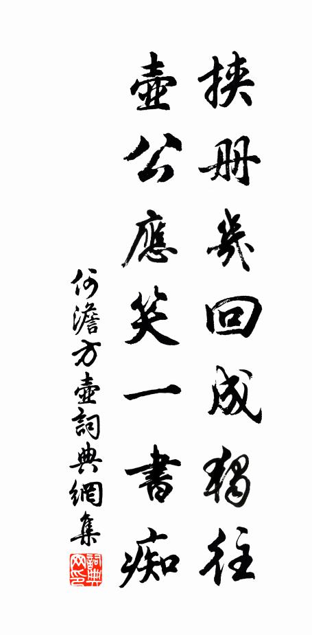 何澹挟册几回成独往，壶公应笑一书痴书法作品欣赏