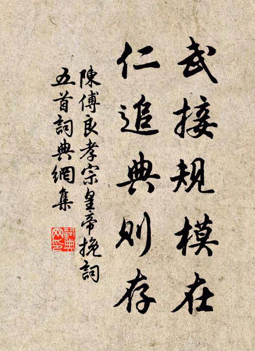 陈傅良武接规模在，仁追典则存书法作品欣赏