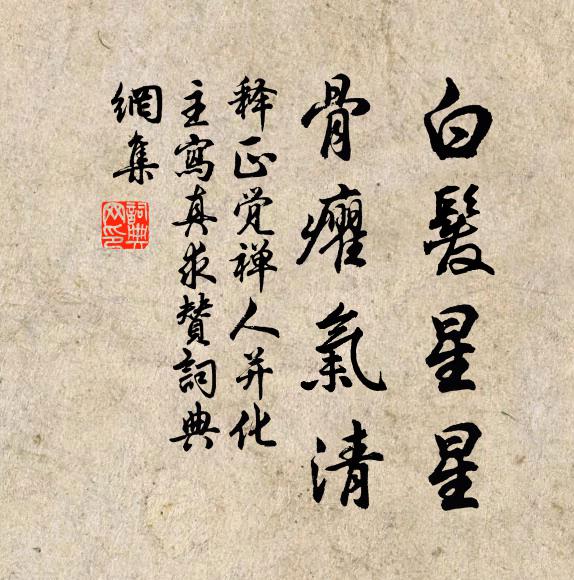 释正觉白发星星，骨癯气清书法作品欣赏