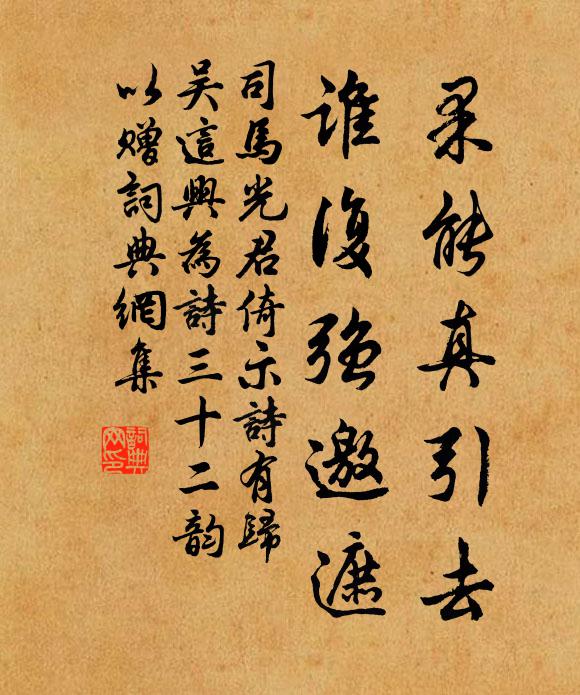 司马光果能真引去，谁复强邀遮书法作品欣赏
