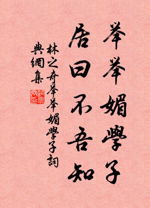 林之奇举举媚学子，居曰不吾知书法作品欣赏