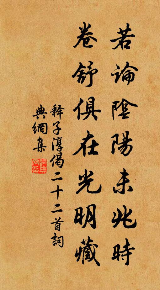 释子淳若论阴阳未兆时，卷舒俱在光明藏书法作品欣赏