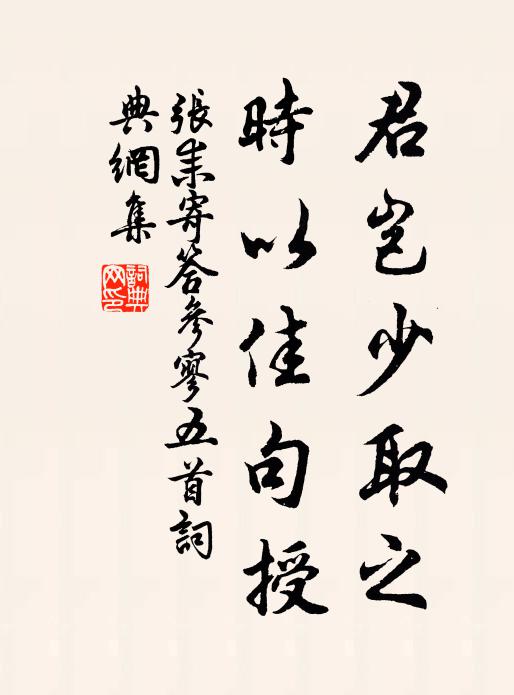 张耒君岂少取之，时以佳句授书法作品欣赏