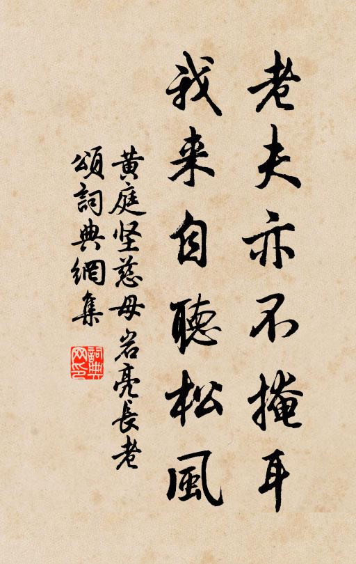 黄庭坚老夫亦不掩耳，我来自听松风书法作品欣赏