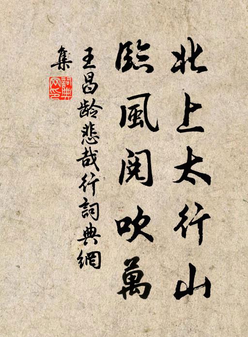 王昌龄北上太行山，临风阅吹万书法作品欣赏