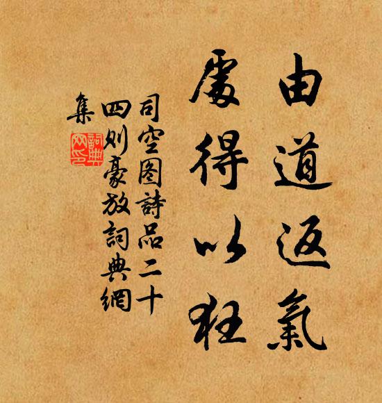 司空图由道返气，处得以狂书法作品欣赏