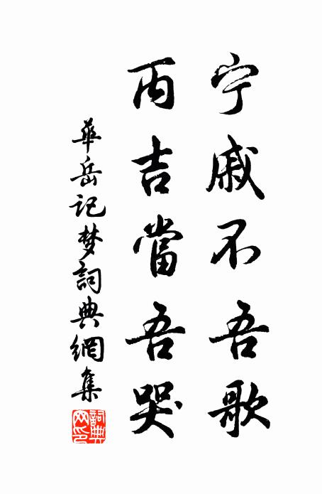 华岳宁戚不吾歌,丙吉当吾哭书法作品欣赏