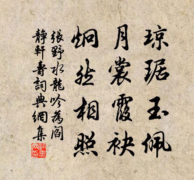 张野琼琚玉佩，月裳霞袂，炯然相照书法作品欣赏